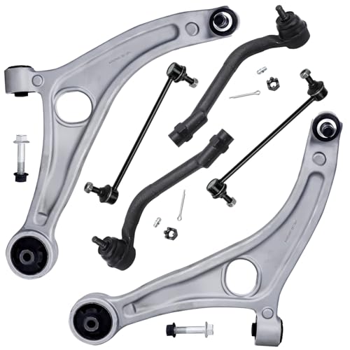 Image of Detroit Axle - 6pc Front End Control Arms Kit for Hyundai 2015-2017 Azera 2014-2015 Kia Optima 2 Lower Control Arms with Ball Joints 2 Outer Tie Rods 2 Sway Bars Replacement