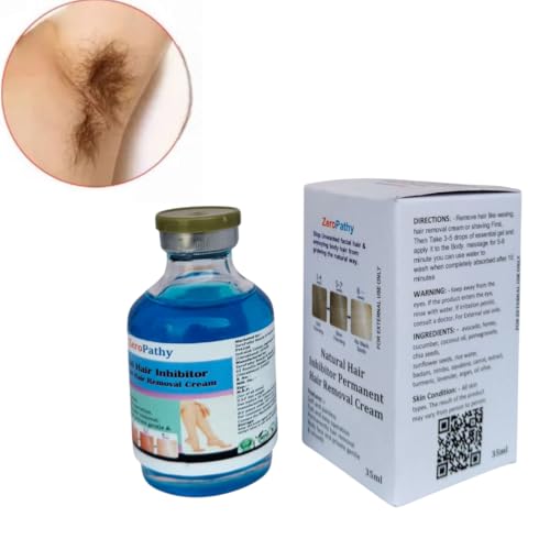 Image of ZeroPathy Ayurvedic Hair Growth Stop cream 35ml - Use After Threading, Shaving or Waxing - Apply After Hair Removal Cream or Spray - 90 Days Permanent Hair Vanish for Face, Legs & Private Areas