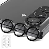Orzero (2 Sets) Camera Lens Protector for Samsung Galaxy Z TirFold/Fold 7, [EZ Install] [Case-Friendly] 9H Tempered Glass CD Pattern Lens Cover, Military-Grade Shockproof, HD Clarity Anti-Glare (Black)