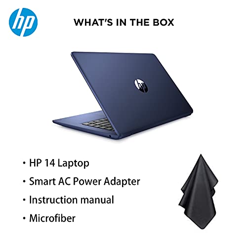 Image of HP Premium 14-inch HD Laptop, Intel Dual-Core Processor Up to 2.6GHz, 16GB RAM, 64GB eMMC Storage, Webcam, Bluetooth, HDMI, Wi-Fi, Blue, Windows 11 with 1 Year Microsoft 365 (Renewed)