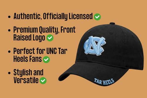 Gorra de béisbol negra oficial UNC ajustable miniatura 7