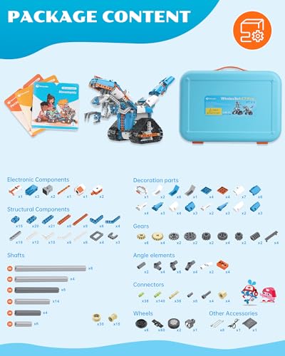 WhalesBot E7 Pro & D3 Pro Coding Robot, Multiple Sensors Coding Block Building Set, Multiple in 1 Story Based Tutorial, STEM Toys for Kids 6-8/8-12 Years, Gift Choice for Children