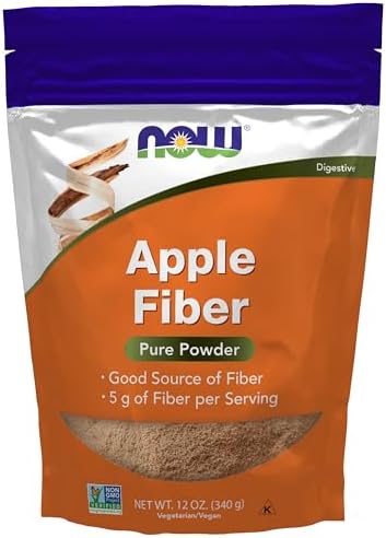 NOW Supplements, Pure Apple Fiber Powder with Apple Pectin, Non-GMO Project Verified, 12-Ounce