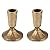 Set of 2 Handcrafted Antique Brass Iron Taper Candle Holders - Elegant Candlesticks for Weddings, Dining, and Parties, Timeless Décor Accent