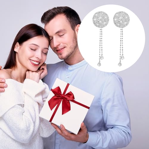 Image of Rhinestone Tassel Nipple Pasties,Nipple Tassels Women Boobie Tassels Rhinestone Pasties Nipples Cover for Women