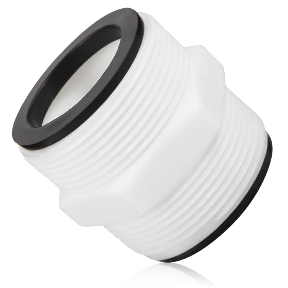 Adaptador de Manguera de Piscina, 38 mm para Conector de Manguera Intex Coleman, 1,5 Pulgadas para Manguera de Bomba con Juntas Anillos, para Extensor de Manguera Piscina Sobre el Suelo y Bombas