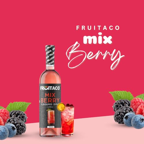 Image of Fruitaco Mix Berry Syrup: Perfect Mixer for Enhancing Mocktails & Cocktails, Drinks, and Mojitos at Parties, Conveniently Packaged in a 750ml Bottle for All Your Mixing Needs | Non-Alcoholic