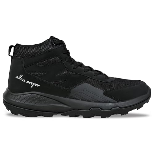 Image of Allen Cooper Men's Sports Trekking & Hiking,Biking,Walking Shoes with Rubber Outsole & Memory Foam Insole Lace-Up Shoes for Men's(ACSS-252|Black|Beige|LightGrey Size-6,7,8,9,10)