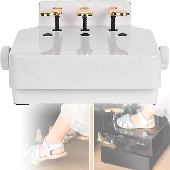 Pianoforte Pedale Extender Bench - Altezza regolabile aiuto didattico per bambini con 3 pedali
