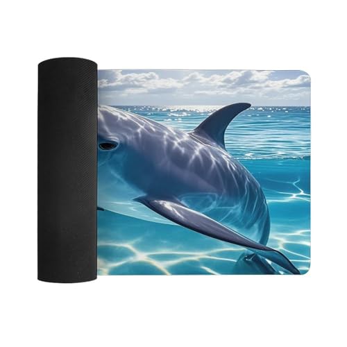 Cool Dolphin Desk Mat Fashion Large Mouse Mat Non-Slip miniatura 3