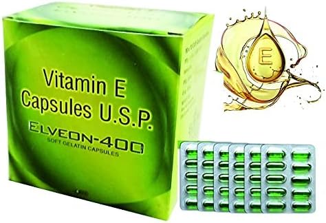 LYUD ZEE Elveon-400 Vitamin E Capsule for Glowing Face, Skin and Hair Nutrition (100 Capsules)