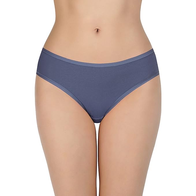 Image of LOURYN KOULYN Solid Low Rise Cotton Bikini Panty Pack(Pack of 3)
