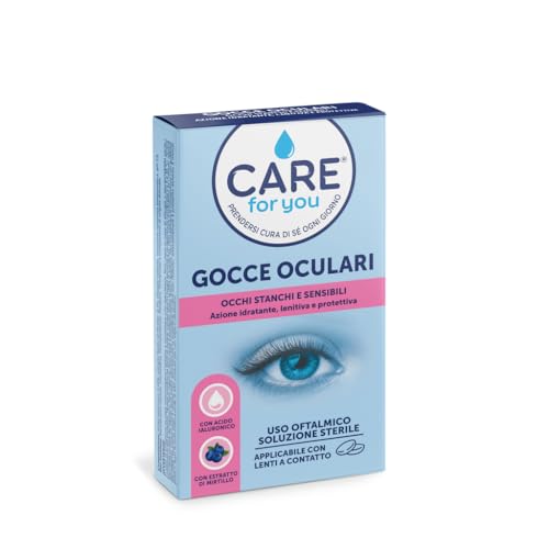 CARE for You Gocce Oculari per Occhi Stanchi, Applicabile con Lenti a Contatto, Monodosi 10x0,5ML