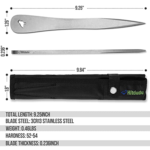 Hitdudu The Beak- Throwing Spikes 6Pack Set - 0.236" Thick Premium Stainless Steel Throwing Set With Sheath For Beginner Or Pro #TOP1