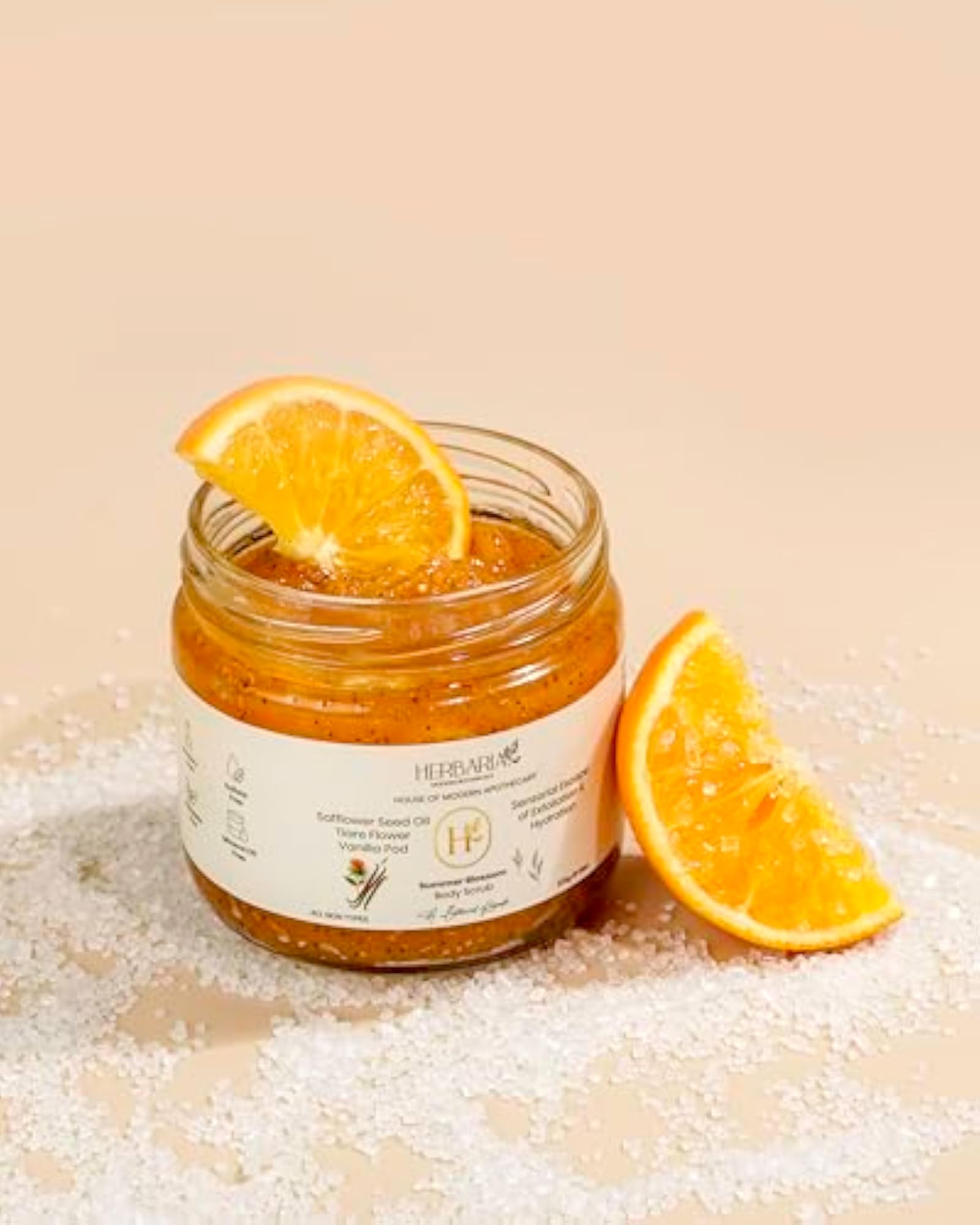 Summer Blossom Sugar Body Scrub, Vegan Exfoliator for Glowing Skin