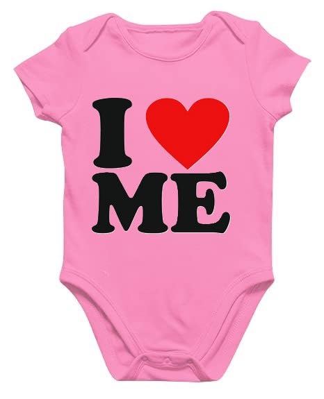 I Love Me Printed Half Sleeve Unisex Baby Romper | Onesies & Baby Rompers for New Born Baby Boys & Girls-D378