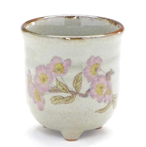 Kutani Hyakkaen three legs teacup cherry blossom feat.decorated base
