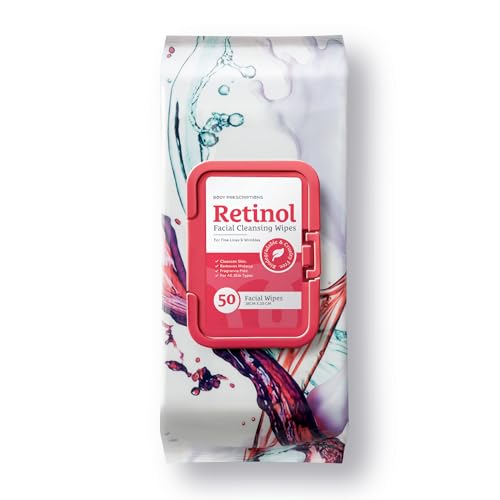 Image of Body Prescription Makeup Cleansing Wipes - Gentle and Effective Face Wipes, 50 Count (Pack of 1), Retinol