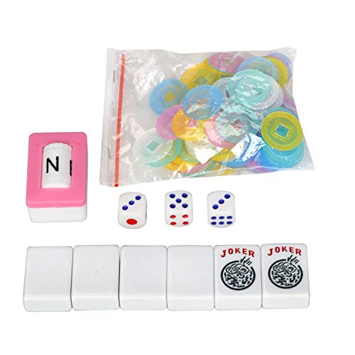 Nova Microdermabrasion NV0574 American Mahjong Mah Jongg Set 166 Tiles 4 All-In-One Color Rack/Pushers Red Paisley Soft Bag Full Size Complete Mahjongg Ma Jong Set thumb #5