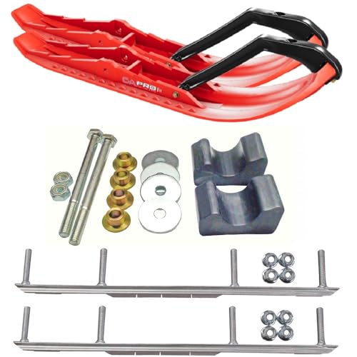 C&A Pro Red TMX Snowmobile Skis w/ 9