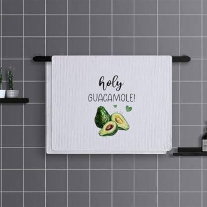 Geschirrtücher Avocado Grün Gelb Handtücher Waffeltücher Küchentücher Geschirrhandtücher Saugfähige Trockentücher Küche Multi-Purpose Abtrockentücher Küche Handtuchset 4 Stück (40x60cm)