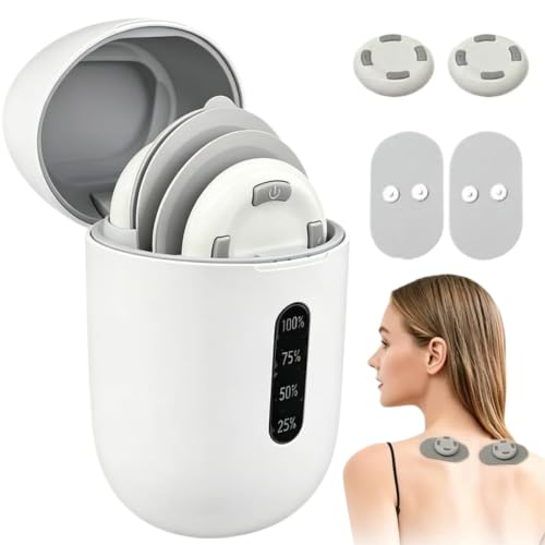 Qurove Relivex Muscle Stimulator Adaptive Correction System Massager Office Gym Travel (White)