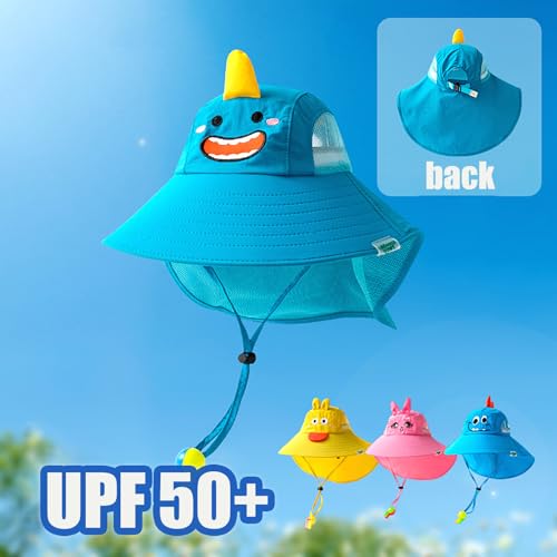 Sun Hats for Kids Outdoor Boys Sun Hat Girls Beach Hat UPF 50+ Kids Bucket Hat Wide Brim Kids Fishing Hat2