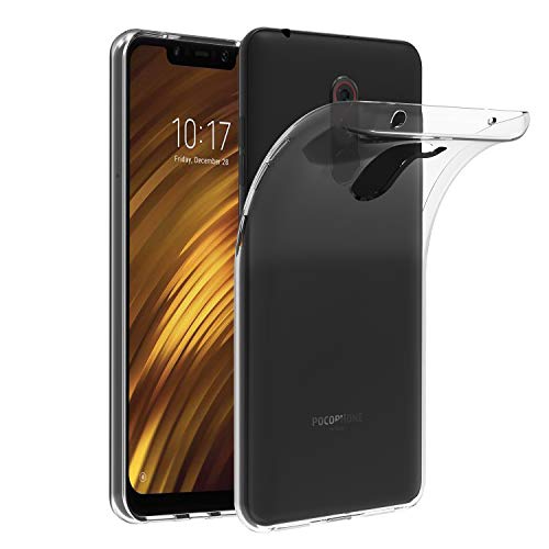 ivoler Funda Carcasa Gel Transparente para Xiaomi Pocophone F1, Ultra Fina 0,33mm, Silicona TPU de Alta Resistencia y Flexibilidad