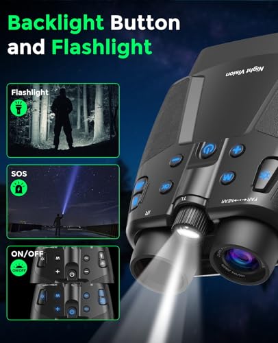 image for HEXEUM Night Vision Goggles - 4K Night Vision Binoculars for Adults, 3