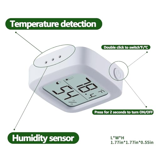 Image of Reptile Thermometer and Hygrometer - Fast Accurate LCD Digital Temp & Humidity Meter for Bearded Dragon Tank Accessories, Lizard, Snake, Turtle, Amphibians, Small Animal Habitat