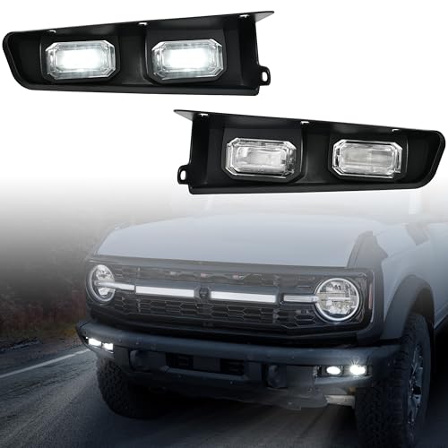 KEWISAUTO LED Fog Light for 2021-2024 Ford Bronco, Upgraded Front Lower Modular...