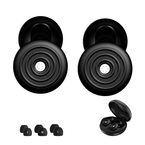 Tapones para los oídos con cancelación de ruido para dormir, reutilizables, reductores de ruido, con caja de almacenamiento, 23 dB, reducción de ruido, tapones para dormir, enfoque profundo, bloqueo