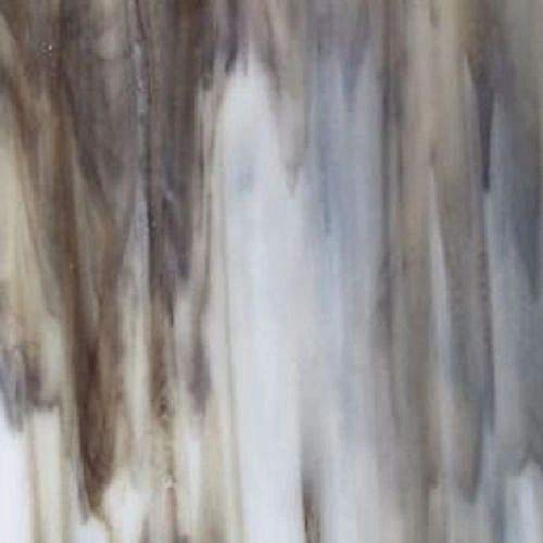 Gray and Brown Swirled, Dense Opal Wissmach Stained Glass Sheet by Sun and Moon Stained Glass