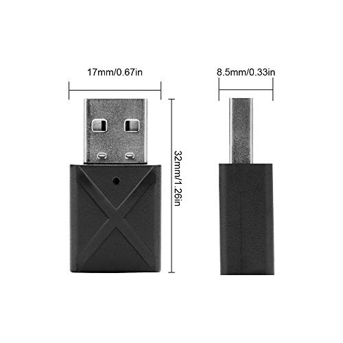 Btuty KN320 Transmissor de áudio sem fio de 3,5 mm Receptor USB BT 5.0 Adaptador TV Alto-falante Fon