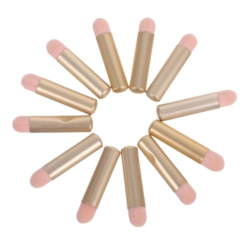 GALPADA Pinceles para Sombras de Ojos y Labios Mini 12 Piezas Tamaño Compacto Suaves para Maquillaje Detallado y Aplicación Precisa en Viajes Portátiles