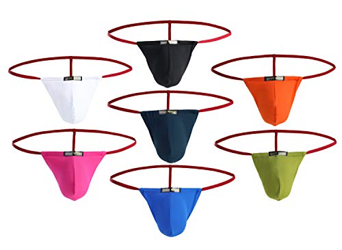 Swbreety Men's Low Rise G-String Sexy T-String Back Thong Underwear Multi Pack