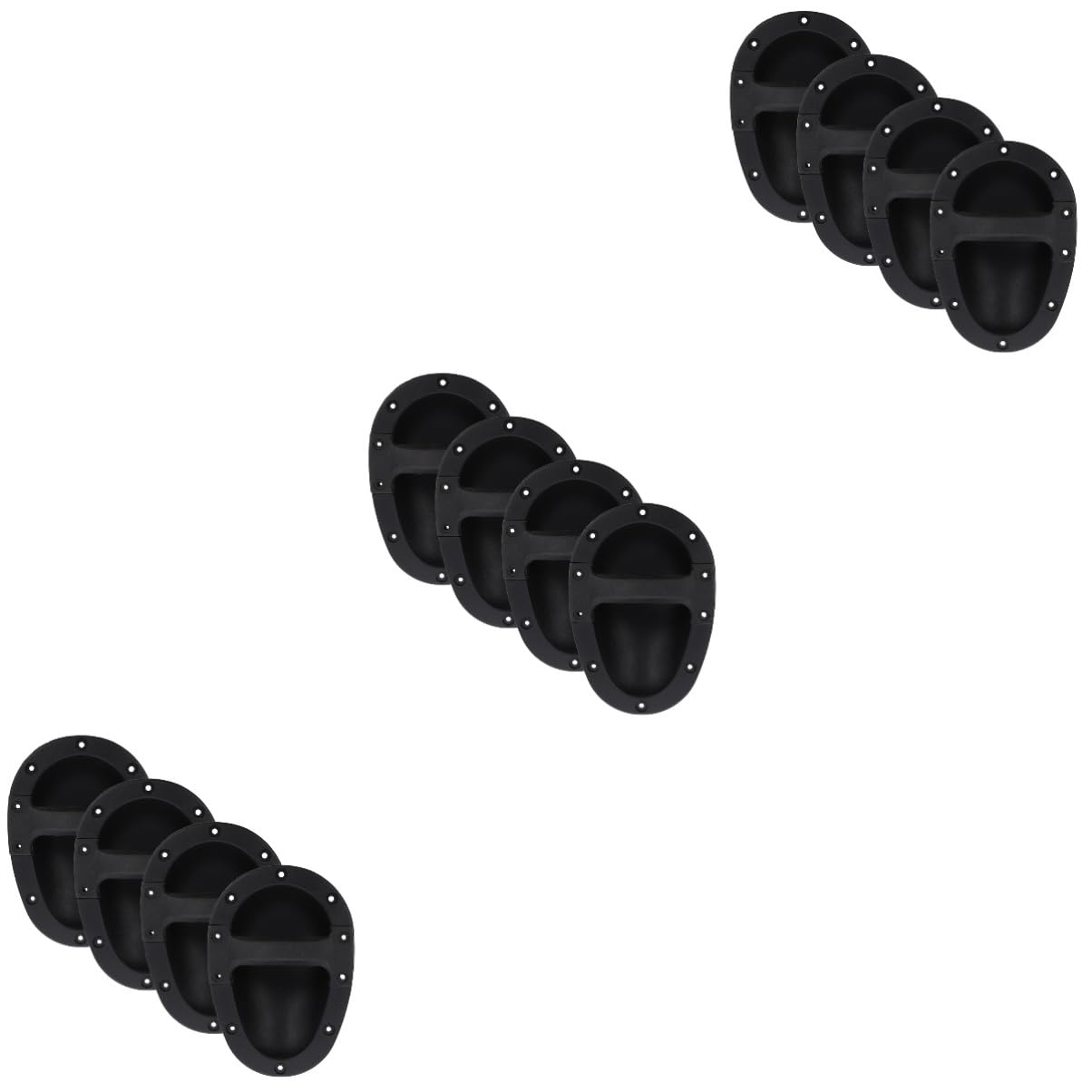 DOITOOL 3sets Sturdy Abs Plastic Speaker Handle Easy Install Disassemble Comfortable Grip for Subwoofer More 4pcs*3