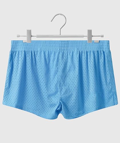Men's Mesh Boxer Brief with Pouch Mid Rise See Through Lounge Active Shorts Breathable Panties Underwear4