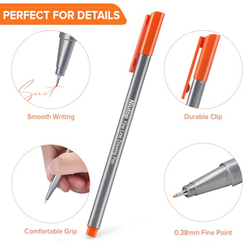 Niutop 663306 Cute Colored Pens, 10-Color Aesthetic Felt Drawing Pens Fine Tip Markers, Bible Accessories Journaling Marker Pen Set thumb #1