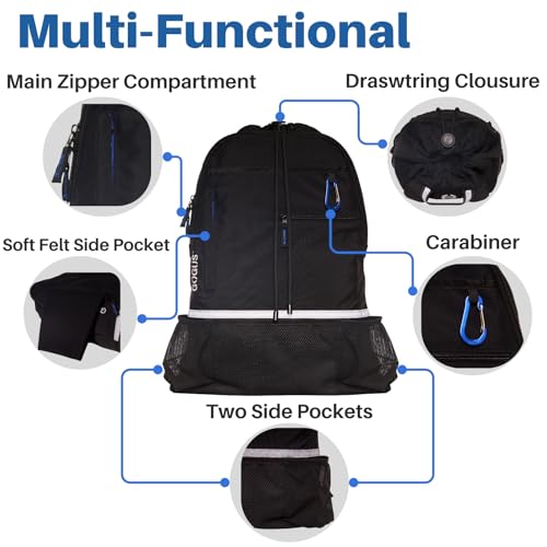 GOGUS Hybrid Gym Backpack for Men & Women with Drawstring Closure - 18L Sports Backpack with Dual Water Bottle Pockets, Mesh Compartment for Gym, Travel - Water Resistant & Reflective Trim Workout Bag4