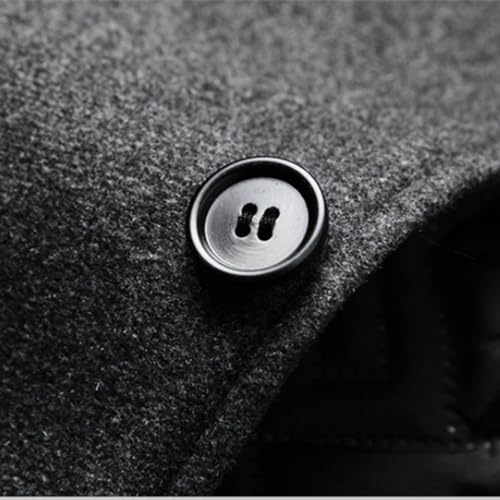 Lu's Chic Men's Wool Trench Coat Winter Coats Single Breasted Quilted Fall Long Sleeve Slim Fit Casual Dressy Jackets4