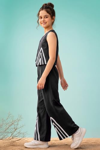 Image of Fashion Dream Girls Cotton Blend Embroidered Co-Ord Set|Coord Set|Combo Set|Kids Clothes for Girls