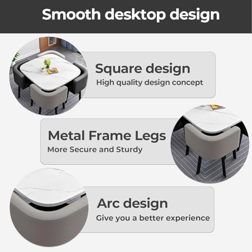 image for Huariifowm Square Dining Table Set – Simple Small Square Table with 