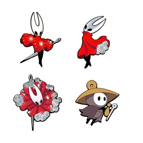 AEIXYA Juego De 4 Broches, Broches Acrílicos, Merchandising De Hollow Silksong, Para Hombres, Mujeres, Pañuelos, Solapas