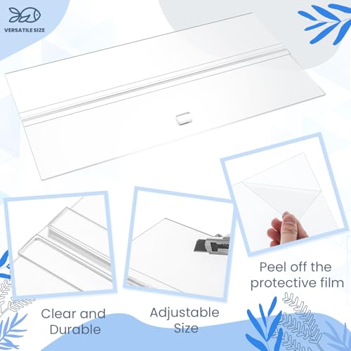 Image of Juexica Aquarium Acrylic Canopy Set 19.37 x 9.37 x 0.28 Inch for 10 /20 Gallon Without Center Brace Aquariums Cover Fish Tank Lid with a Hook Knife, Clear