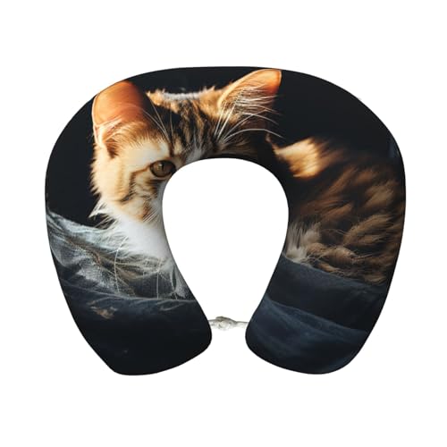 Almohada espuma viscoelástica 30 cm U para viaje miniatura 1