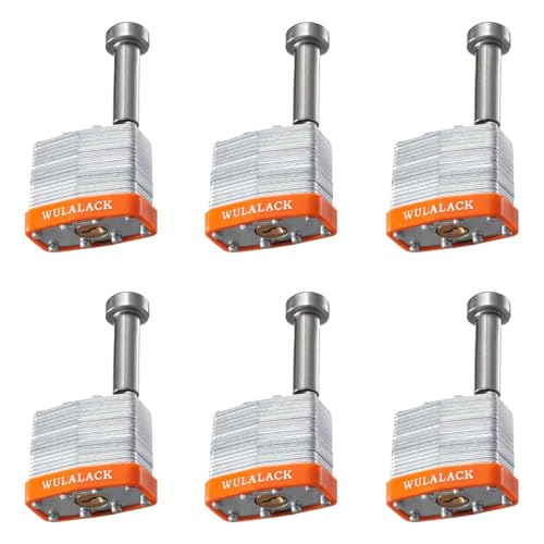Image of WULALACK - 40mm Laminated Steel Pin Lock,6 Pack Keyed Alike Trailer Padlocks with 1-3 /8 inch Span Hitch,Heavy-Duty Anti-Theft Coupler Lock for Trailers, RVs,Gates