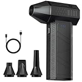 Compressed Air Duster - 3-Gear Adjustable Mini Dust Blower with Fast Charging, 110000RPM Super Power Electric Air Duster, Cordless Air Blower for Computer, Keyboard, Camera, Car, Electronics Cleaning