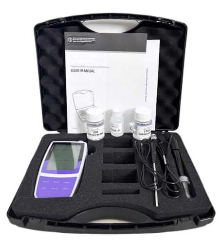 YFYIQI Potassium Ion Tester with Standard Calibration Solutions Range 0.04-39000ppm -1999.9-1999.9mV 0-105°C/32-221°F Accuracy ±1% F.S. ±0.2 mV ±0.5°C/±0.9°F