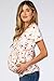 PinkBlush Ivory Floral Wrap Fitted Maternity/Nursing Top